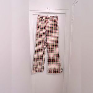 Retro Flare Plaid Pant